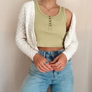 cropped knit sweater